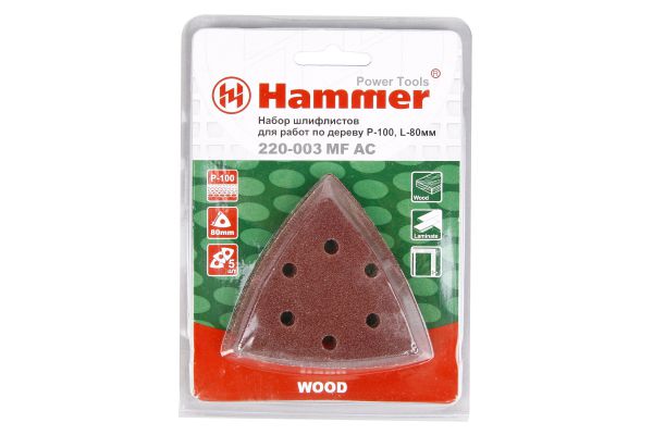 Бесконечная шлифовальная лента Hammer Flex MF-AC 003 80мм, Р 100, по дереву
