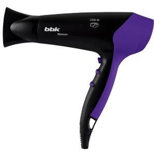 Фен BBK BHD3221i, 2200Вт, черный и фиолетовый черный