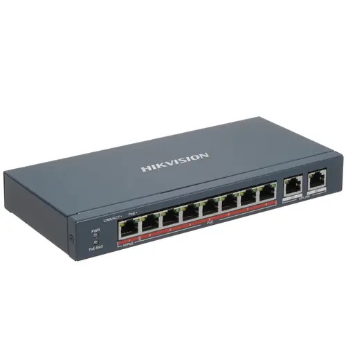 Коммутатор Hikvision DS-3E0310HP-E 10x1000 Мбит/сек, 100 Мбит/сек, неуправляемый