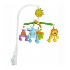 Мобиль Biba Toys Мои друзья из джунглей 33х33х70 см разноцветный