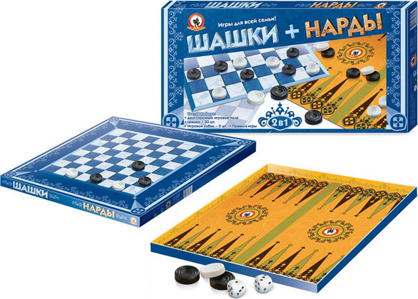 Настольная игра Русский стиль Шашки-нарды 5214302021