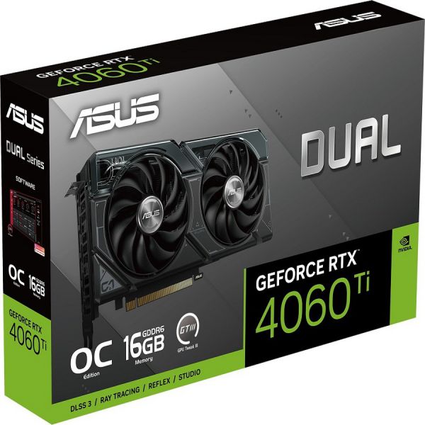 Видеокарта ASUS PCI-E 4.0 DUAL-RTX4060TI-O16G [DUAL-RTX4060TI-O16G], 16 Гб, GDDR6